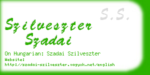 szilveszter szadai business card